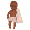 Baby's First 11" African American Bathtime Baby Softina with Bath Towel and Feel So Real Skin - Safe for Children 1 Year & Up