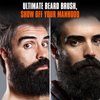 Beard Brush Round Brush, Style & Add Volume for Short & Long Beard & Hair, Roller Brush Works Great with Beard Oil, Balm. Upgrade Beard Brush, Heat-Resistant Grooming Tool, Stocking Stuffers for Men
