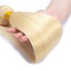 613 Straight Bundles Human Hair 8A Grade Brazilian Blonde Straight Human Hair Weave 3 Bundles 16 16 16 Inch Unprocessed Virgin Hair Extensions