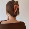 Formery 4PCS Acrylic Hair Claw Clips Small French Matte Hair Clips Nonslip Strong Hold Hair Clips for Women Thin Curly Straight Long Hair