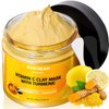 Hicream Turmeric Vitamin C Clay Mask, Deep Cleansing Facial Mask, Clay Face Mask Skin Care with Kaolin Clay and Aloe for Pores, Acne, Dark Spots, Hydrating 5.29 Oz (yellow)