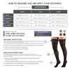 Truform Sheer Compression Stockings, 20-30 mmHg, Women's Thigh High Length, 30 Denier, Beige, Medium