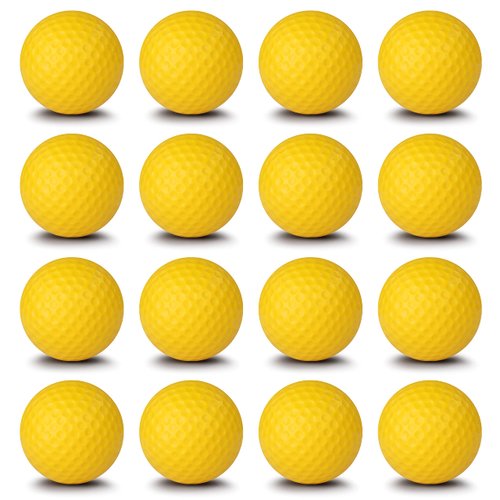 CHAMPKEY Practice Foam Golf Balls 16 or 32 Pack | Limited Flight Golf Balls | True Spin and Feel Training Golf Practice Balls（16 Pack）