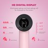 Mini Travel Hair Dryer Suptriblow, 110000 RPM Ionic Blow Dryer, Portable Hair Dryer for Fast Drying, Small Low Noise Hair Dryer with HD Digital Display, Compact Hair Dryer for Women - Pink