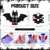 Motipuns 30 Pack Halloween Craft Kit for Kids DIY Toilet Paper Roll Crafts Make Your Own Pumpkins Ghost Bats Halloween Cardboard Tube Crafts for Halloween Party Supplies Tricks or Treats Activities