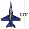 ArtCreativity Diecast F-18 Blue Angel Jets with Pullback Mechanism, Set of 2, Diecast Metal Jet Plane Fighter Toys for Boys, Air Force Military Cake Decorations, Aviation Party Favors