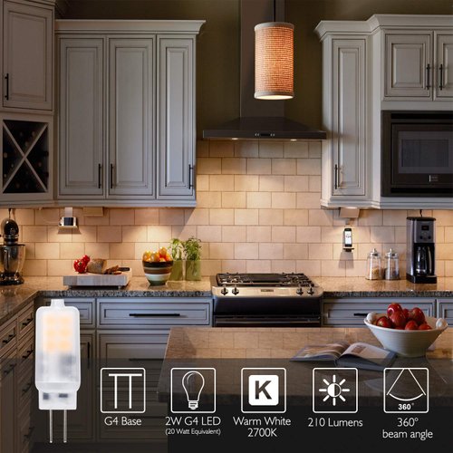 YUIIP G4 LED Light Bulb 2W AC/DC 12V Warm White 2700K G4 Bi-Pin Base Lamp 10W 15W 20W Halogen Bulbs Equivalent for Landscape Chandelier Under Cabinet Lighting, Non-dimmable, No Flicker, Pack of 10