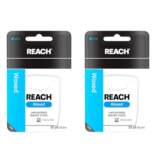 Reach Dental Floss, Waxed, Unflavored 1 ea (Pack of 2)