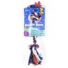 Two Knot Rope Bone Dog Toy in multicolors, Size: Small