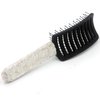 Bestbling Bling Styling Hair Smooth and Detangle Hair Brush for Women, Girl, Men, Arc-shaped Spareribs Comb (White)