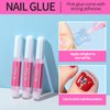 Teenitor Toe Nail Tips with Nail Glue, Clear Press On Toenails for Women, False Toenails Acrylic Toenails Kit, Fake Toe Nails Glue on Toe Tips