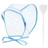 FineCheer Hair Highlighting Cap Frosting Caps for Highlighting Hair Hair Highlighting Kit Highlight Cap with Plastic Hooks for Hair Coloring Salon Dyeing Hairdressing Tool Kit Supplies(Blue)