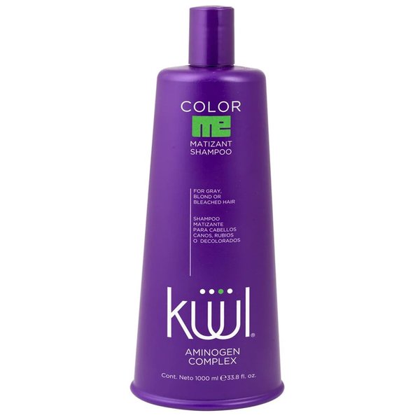 KUUL MATIZANT SHAMPOO 33.81 oz - PURPLE SHAMPOO - (MATIZANTE CABELLOS CANOS RUBIOS O DECOLORADOS COLOR DEL LIQUIDO = MORADO) - 1000 ML