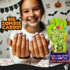Halloween Nail Stickers+ Cards Non Candy Halloween Party Favors for Girls Treats Bulk, Halloween Goody Bag Stuffers, Halloween Birthday Girl Party Gifts Prizes Trick Girly Halloween Party Supplies