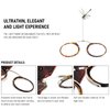 REAVEE 2 Pack Pinch Nose Clip on Reading Glasses Armless for Men Women, No Temple Slim Compact Readers Ultra Thin with Mini Portable Case, Black and Tortoise +2.5