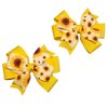 Yellow Sunflower Toddler Hair Bow Set