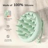Sndyi Silicone Scalp Massager Shampoo Brush, Hair Scrubber with Soft Silicone Bristles, Scalp Scrubber/Exfoliator for Dandruff Removal, Wet Dry Scalp Brush for Hair Growth & Scalp Care, Mint Green