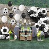 Soccer Balloon Arch Garland Kit, Black White Balloons Decorations with Soccer Foil Balloons for Men Women Teen Kids Soccer Football Theme Birthday Party Decor Supplies