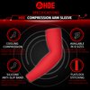 HDE Arm Sleeves for Men Women, Compression Sleeve Arm UV Protection Basketball Baseball Football Red - S