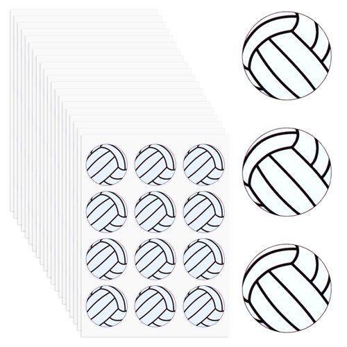 240 PCS Volleyball Stickers for Scrapbooking 1.18in Waterproof Volleyball Sport Stickers for Scrapbooking Vinyl Self-Adhesive Ball Stickers for Volleyball Sports Party Supply Scrapbooking Calendars
