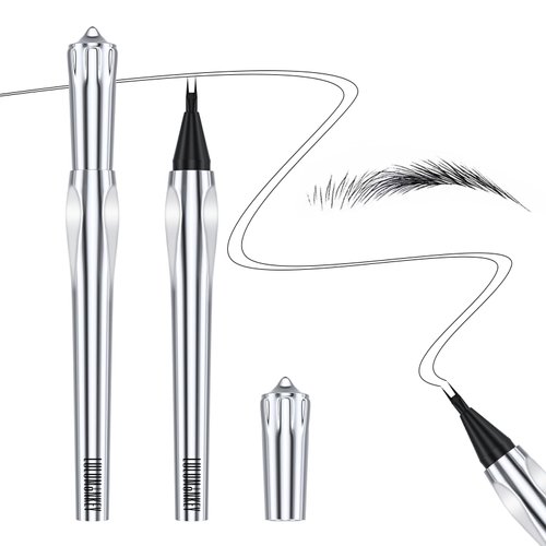 Generic Eyebrow Pencils for Women, Waterproof Eyebrow Pen for Eye Makeup, 2 Point Positioning Eyebrow Pencil, Easy to Create Natural Full Eyebrows Waterproof, Sweat-Proof (Black)