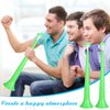 GCQJOQ 4 Pcs Stadium Horn 21 Inch Vuvuzela Plastic Collapsible Cheering Trumpets for Sporting Events Football Carnival St Patricks Day Party Supplies, Green