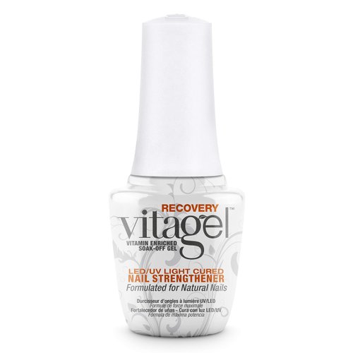 Gelish MINI Vitagel Recovery Nail Strengthener, Strengthening Nail Polish, Base Coat For Gel Nails, 0.3 oz.