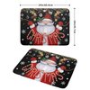Absorbent Dish Drying Mat Santa Claus Christmas Dish Mat for Kitchen Countertops , 18 x 24 inch, Multicolor Winter Xmas Microfiber Dishes Drainer Pad Plate Holder