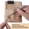 Miuffue 3-in-1 Lash Mannequin Head, Upgraded Eyelash Mannequin Head with Lash Glue Rings Eyelash Extension Tray, Eye Lash Extension Starters Kit for Practicing
