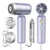 DBTEN Handheld Mini Hair Dryer,110 Rated Voltage Professional High-Speed Lightweight Ionic Blow Dryer with Diffuser and Concentrator Fast Drying for Home Salon (Purple)