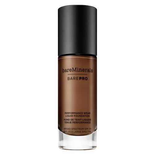 bareMinerals Barepro Performance Wear Liquid Foundation SPF 20, Breathable Makeup for Face, Full Coverage, 24HR Wear, Natural Matte Finish, Vegan (Cocoa 30)