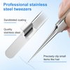 YGQQOY Blackhead Remover Tool, 5Pcs Acne Remover comedone Extractor, Professional Stainless Skin Zit Acne Blemish Whitehead Popping Removing Surgical Tweezers Extraction Tools for Nose Eye Face