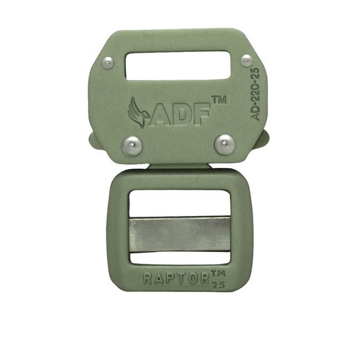 ADF® Raptor II Tactical Military Police Aluminum Quick Release 1" Belt Buckle, Foliage Green