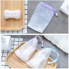 20 PCS Multicolor Exfoliating Mesh Soap Saver Pouch Bag Sack Bubble Foam Net Bags with Drawstring Soap Bags Face Cleansing Foaming Nets for Shower Foaming, 4.7 x 3.5 inche Easy to Store,Cleansers