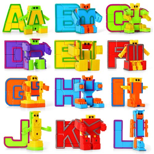 miYou Alphabet Robots Toy for Kids ABC Learning Education Preschool Toys 26 Pieces/Gift Box