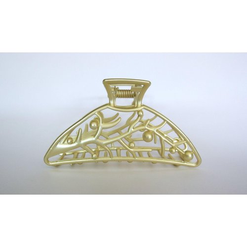Generic Matte gold metal tree branches hair claw clip jaw clip