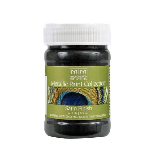 6 oz Modern Masters ME700 Black Pearl Metallic Paint Collection Water-Based Decorative Metallic Paint