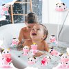 Jenaai 24 Pcs Cute Rubber Cows Bulk Squeak Floating Cow for Kids Bath Toys Rubber Animals Swimming Shower Bathtub Toy Favors for Party Baby Shower Pool Car Dashboard Decor Carnival Gift