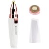 Rechargeable Eyebrow and Facial Hair Remover for Women - 2 in 1 Razor with Built-in LED Light for Painless Hair Removal
