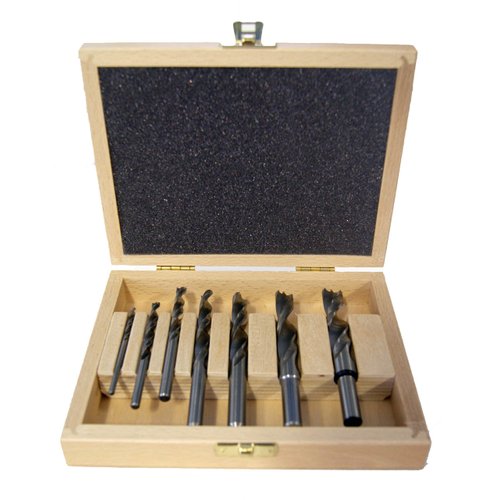 Fisch - 013C00007K01 FSF-320814 High Speed Steel Double Flute Brad Point Drills Bit, 7-Piece Set