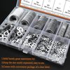 900 Pieces 304 Stainless Steel Flat Washers for Screws Bolts, HELIFOUNER Assorted Kit, Lock Metal Washers (M2 M2.5 M3 M4 M5 M6 M8 M10 M12)