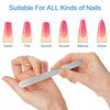 6 Pieces Metal Nail File Diamond Nail File Stainless Steel Sapphire Nail File Double Side Metal Fingernail File Manicure Files for Salon Home and Travel