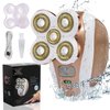 Electric-Razor-for-Women-Shaver Rechargeable Rotary Waterproof Painless Trimmer Cordless Hair Remover with Detachable Head Wet Dry Use for Womens Legs Face Lips Pubic Hairs Bikini Body
