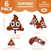 Deermon Funny Brown Poop Shaped Balloons, 6 Pack Prank Joke Emoticon Poo Aluminum Foil Balloon For Boy Joke Theme Party Halloween Birthday April Fools Day Retirement Party Decoration Supplies