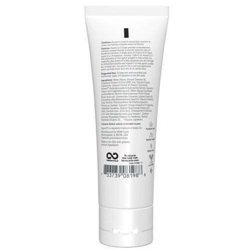 NOW Foods Solutions, Vitamin D-3 Cream 1,000 IU Per Gram, High-Potency, Intense Moisture, 4-Ounce