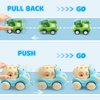 ZHENDUO BLASTER 8 Pack Mini Toy Cars for Toddlers 1-3 Pull Back Cars for Toddlers 1 2 3 4 Year Old Truck Toys Friction Powered Car Kids Boys Birthday Gifts Baby Girls Toys
