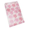 CuteBox Pink Flower Flat Paper Gift Bags 200pcs (6" x 9") for Merchandise, Crafts, Party Favors, Tradeshows, Retail, Handmade Goods, Arts and Crafts, Outdoor Events, Holidays, Weddings
