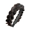 XXFBJNMD Non-slip headbands 3 strands Synthetic Hair Plaited Headbands Braid With Teeth Hair Band Accessories Messy Vintage Braid Headbands for Wedding Party Dating Dinner Ladies and Girls(HZ)