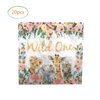 Fenghu Girl Wild One Birthday Party Supplies, 20 Plates and 20 Napkin, Wild One Theme Birthday Party Decoration for Girl