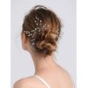fxmimior Bridal Hair Accessories Pearl Crystal Hair Pins Hair Clips Bobby Pin Wedding Party Evening Headpiece Head Wear (pack of 3) (silver)